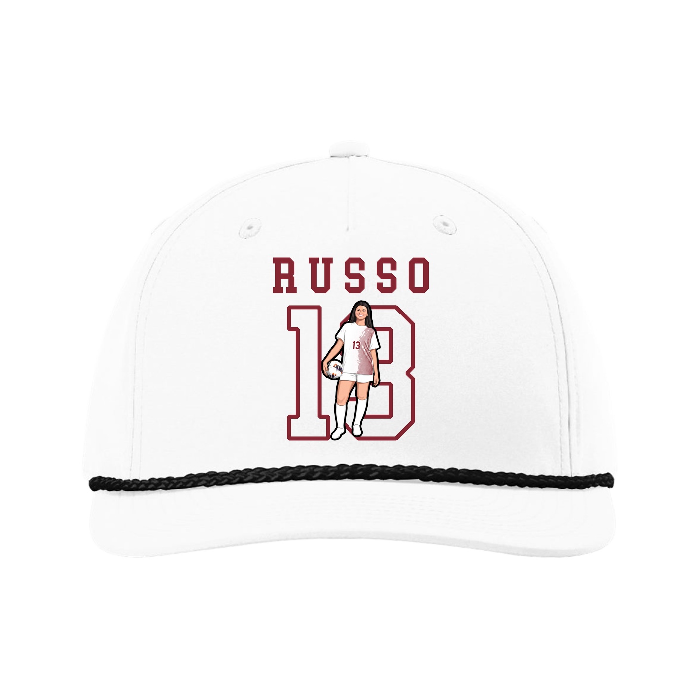 Five-Panel Classic Rope Cap — Shirsey in White