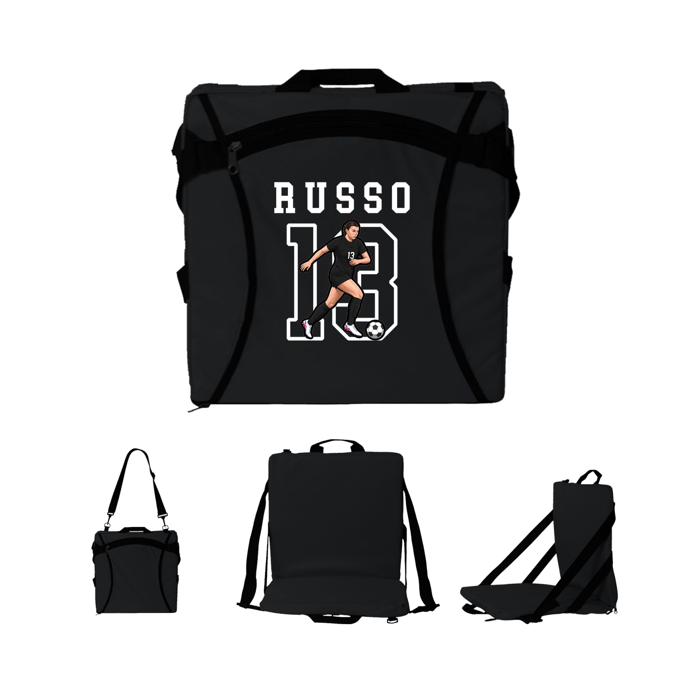 Folding Stadium Seat — Shirsey in Black