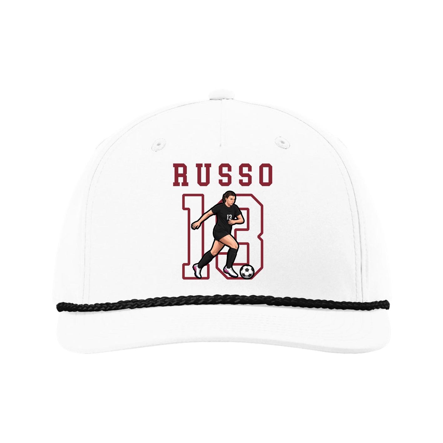 Five-Panel Classic Rope Cap — Shirsey in White