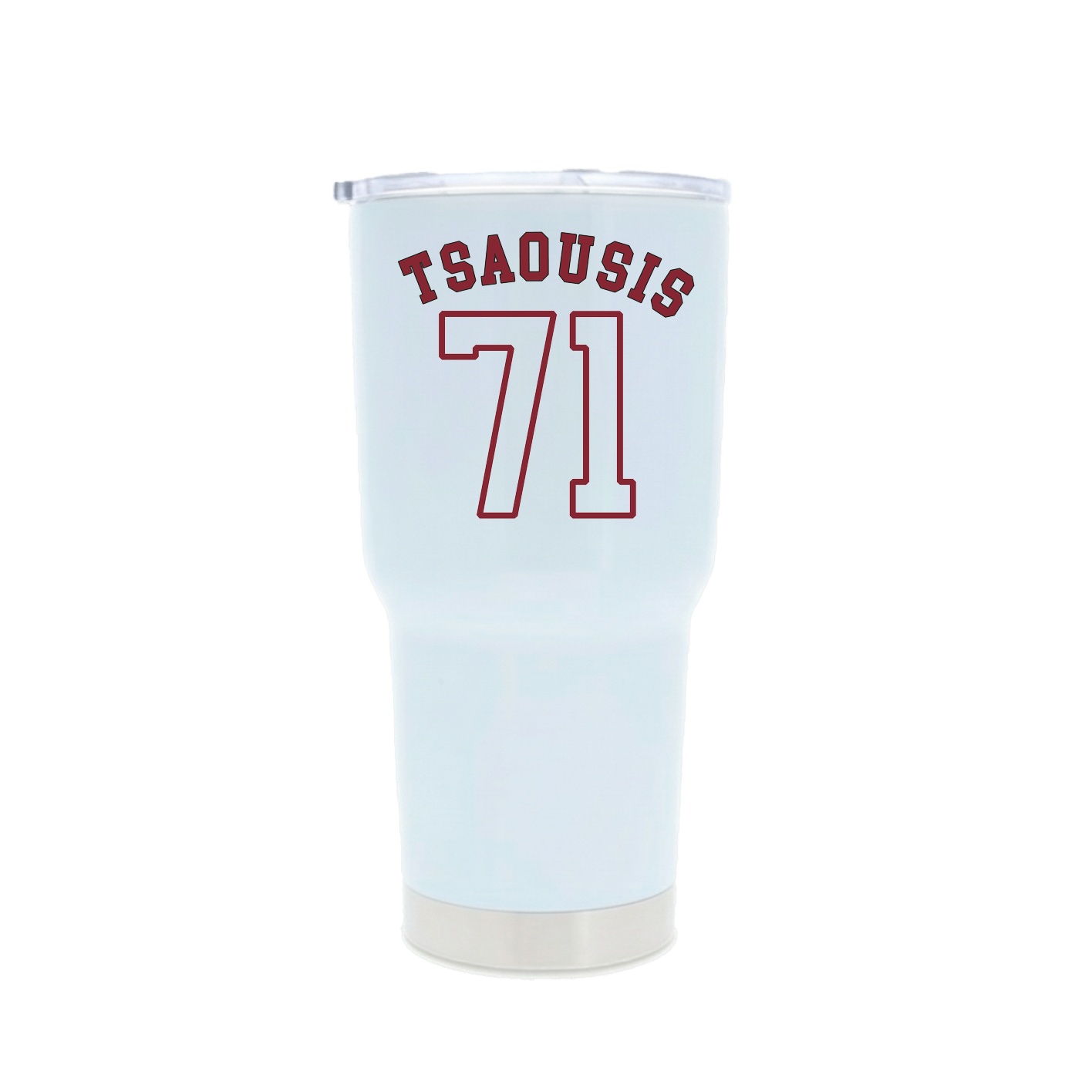 30oz Stainless Steel Tumbler — Shirsey Arch in White