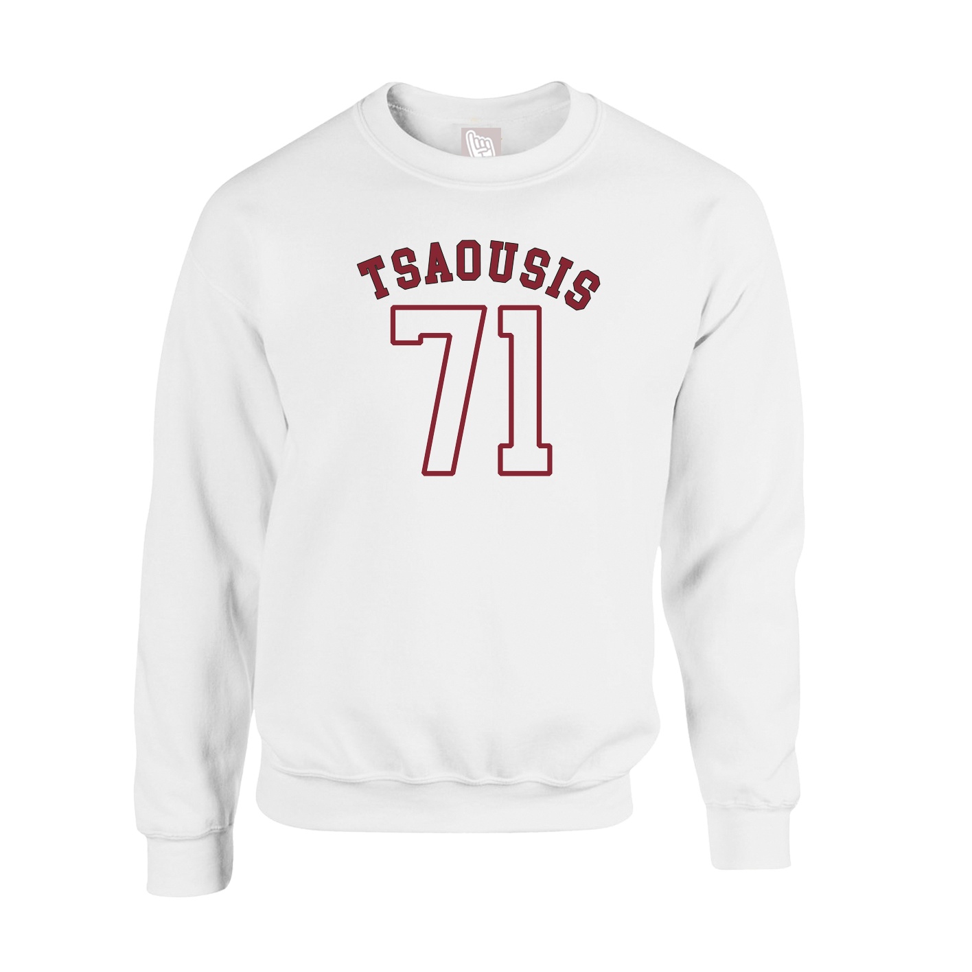 Fleece Crew — Shirsey Arch in White