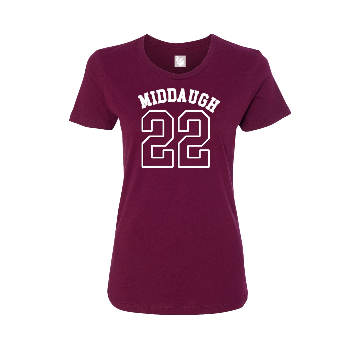 Fitted Women's Tee — Shirsey Arch in Maroon