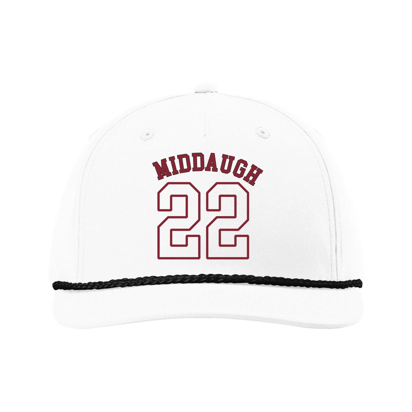 Five-Panel Classic Rope Cap — Shirsey Arch in White