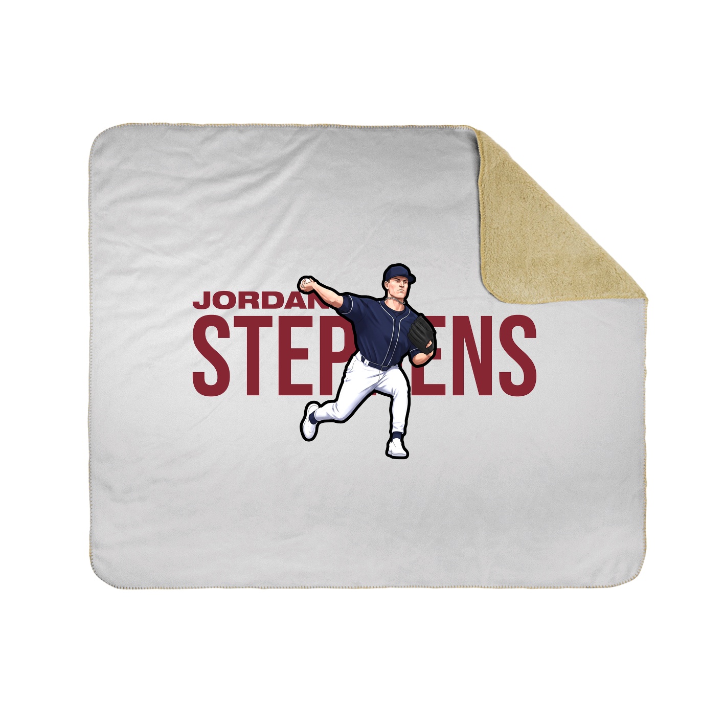 Throw Blanket — Player Name in White
