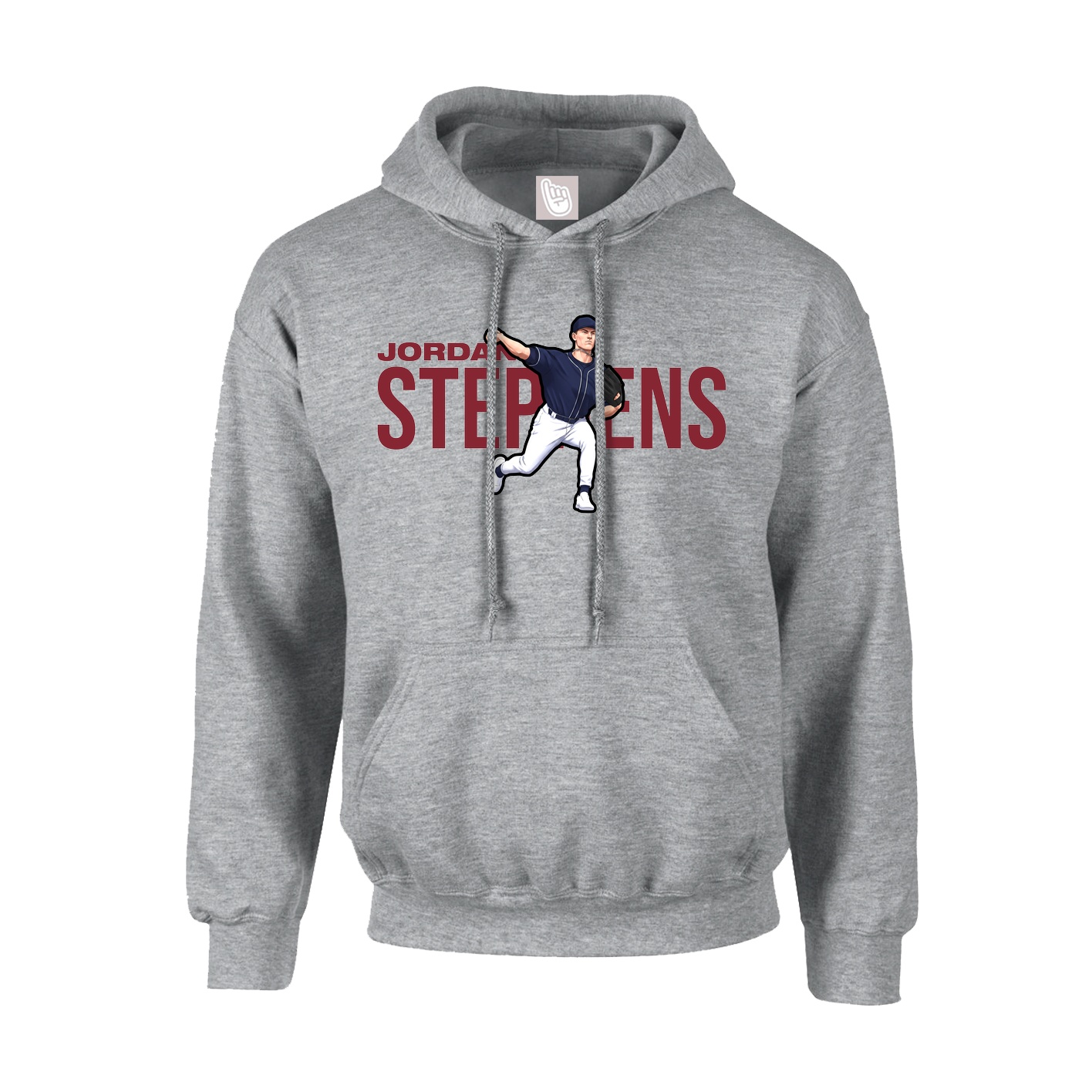 Youth Hoodie — Player Name in Grey