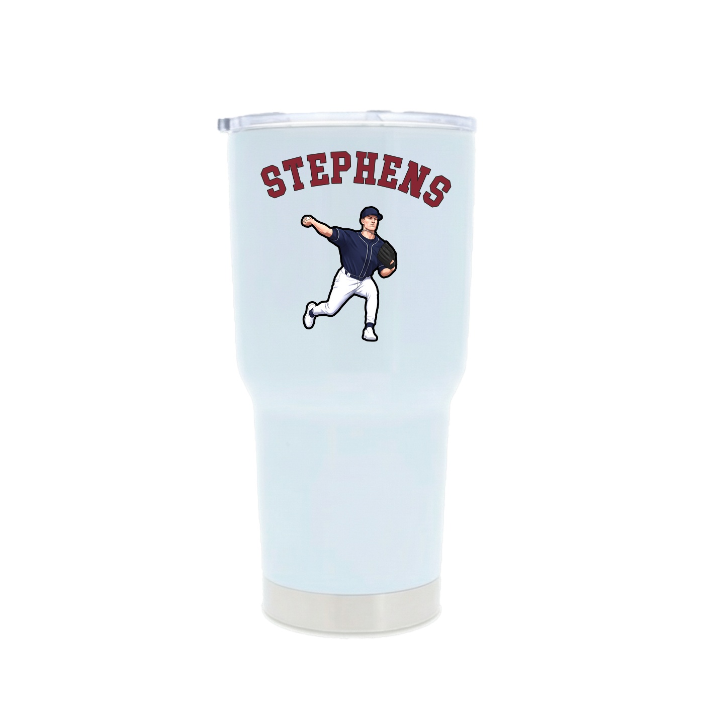 30oz Stainless Steel Tumbler — Shirsey Arch in White