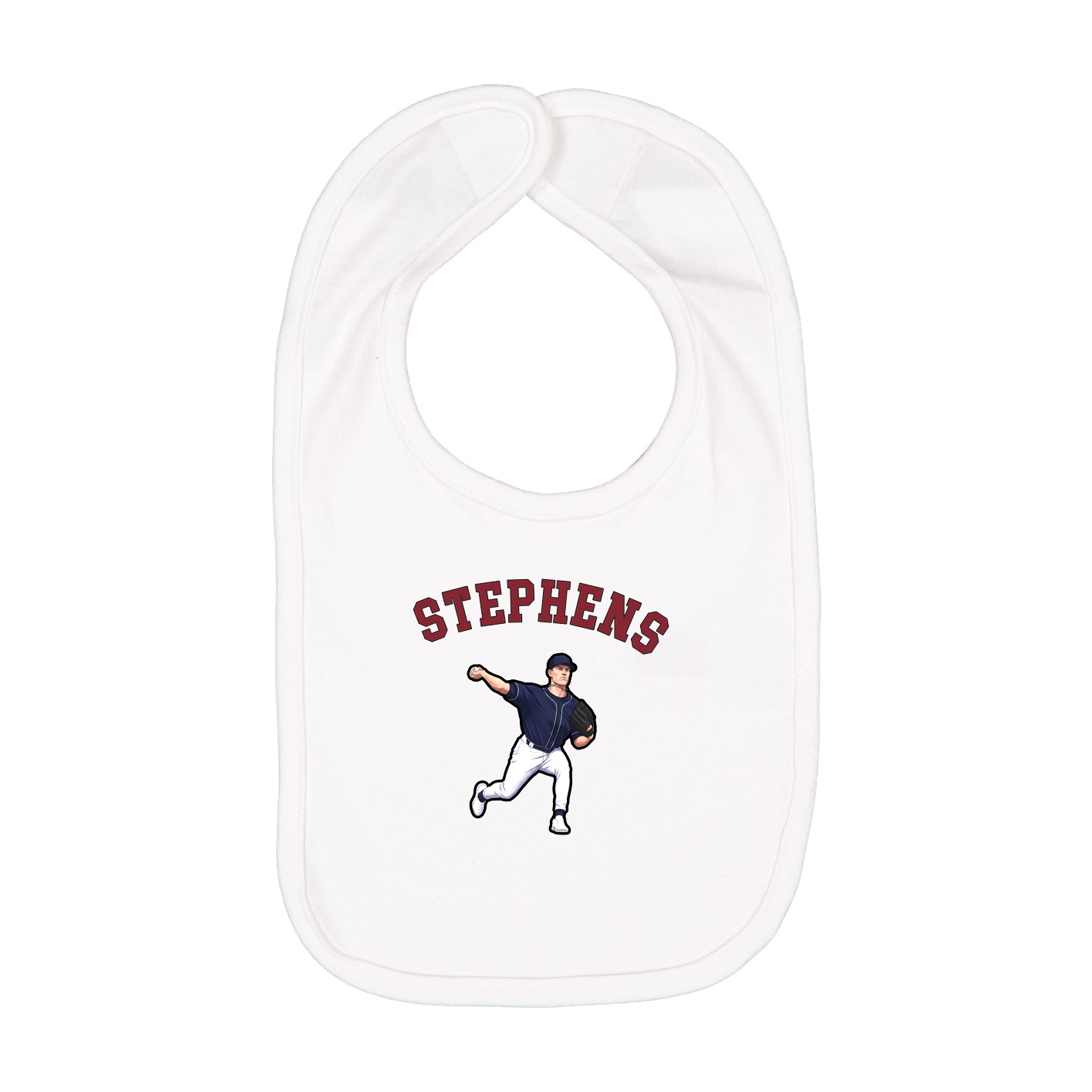 Infant Bib — Shirsey Arch in White