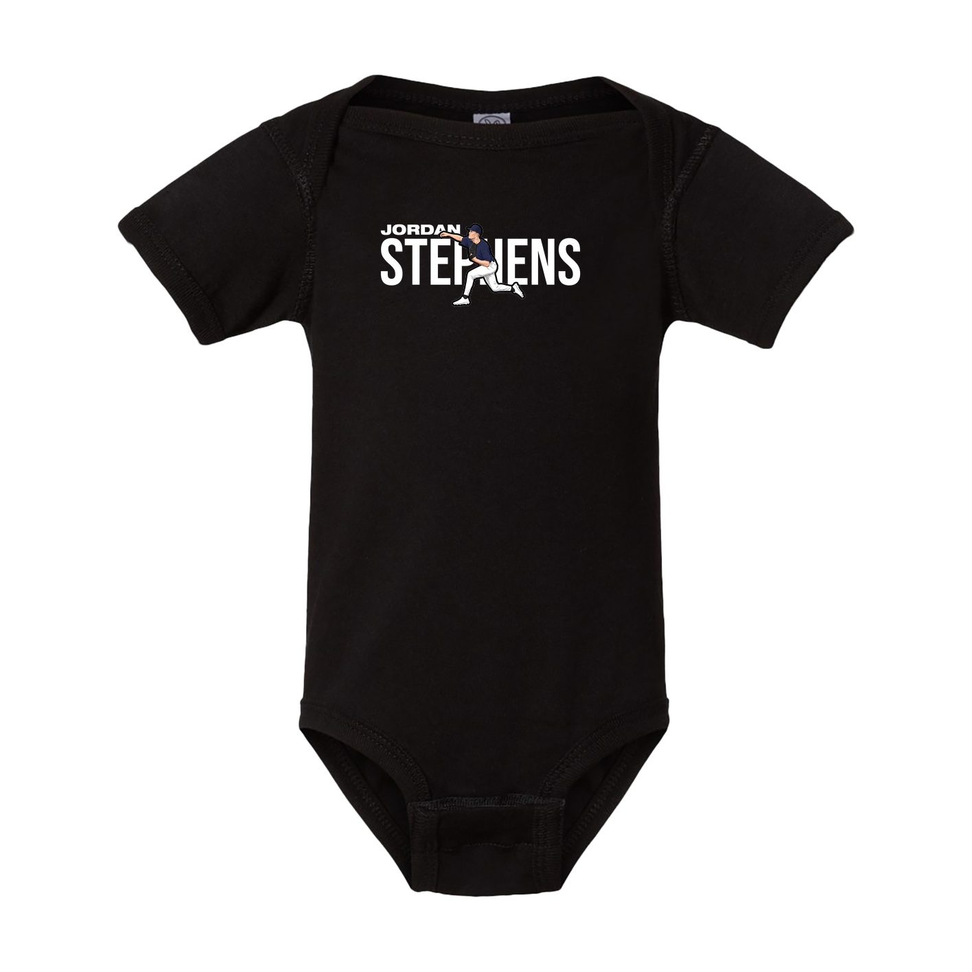 Baby Onesie — Player Name in Black