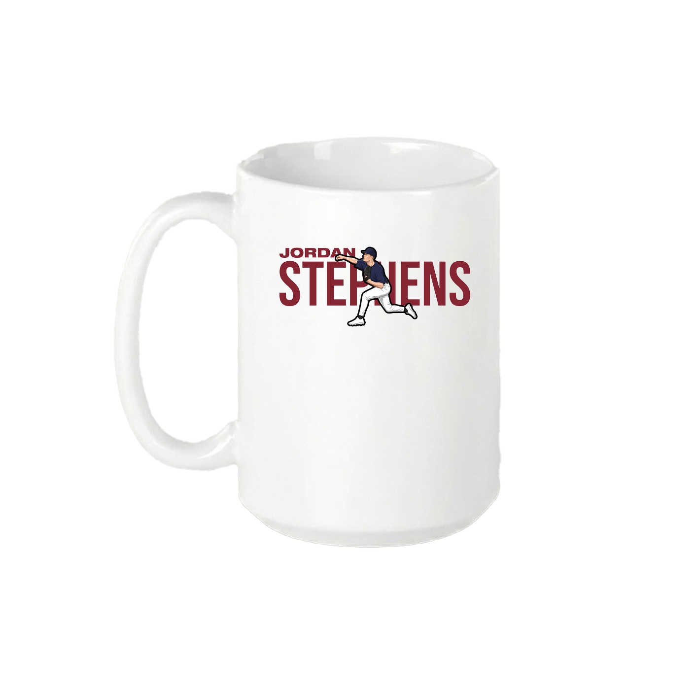 15oz Coffee Mug — Player Name in White