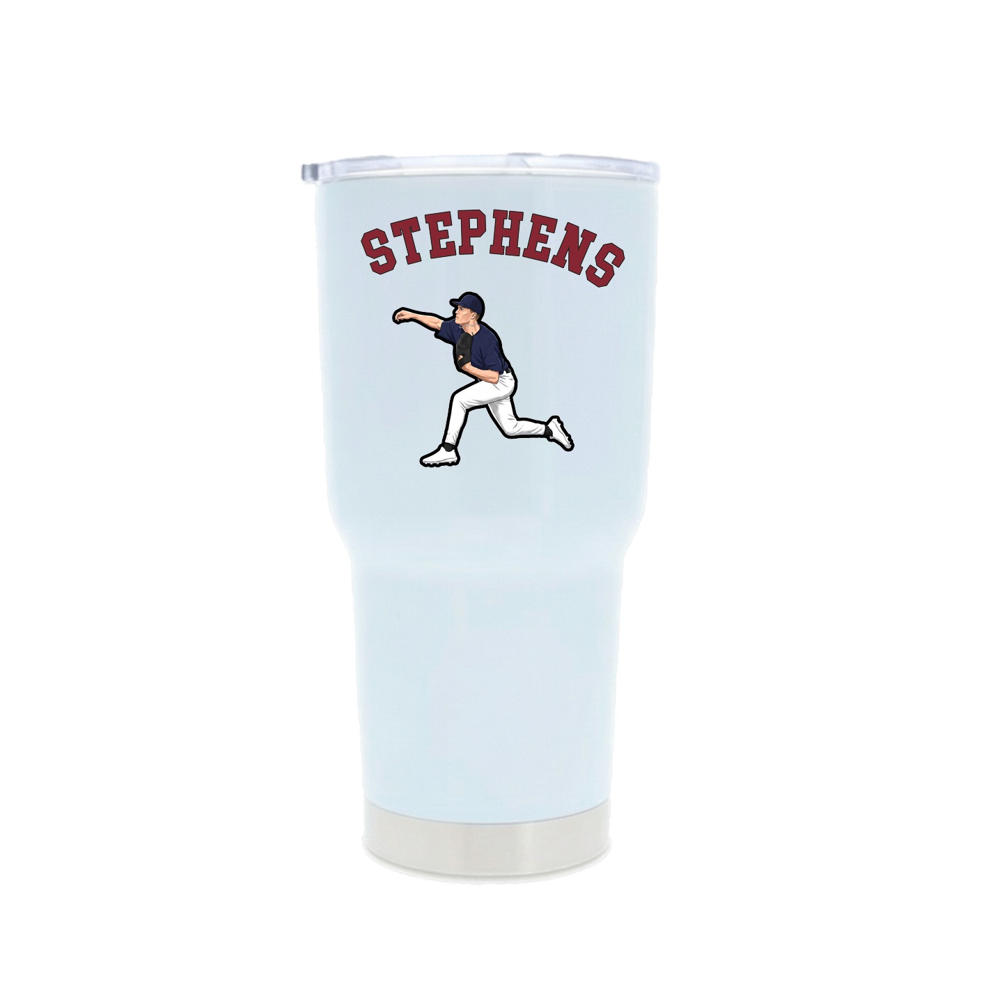 30oz Stainless Steel Tumbler — Shirsey Arch in White