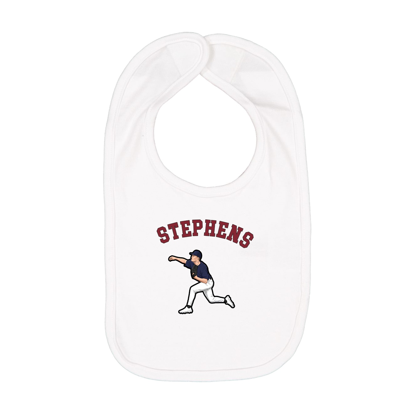 Infant Bib — Shirsey Arch in White