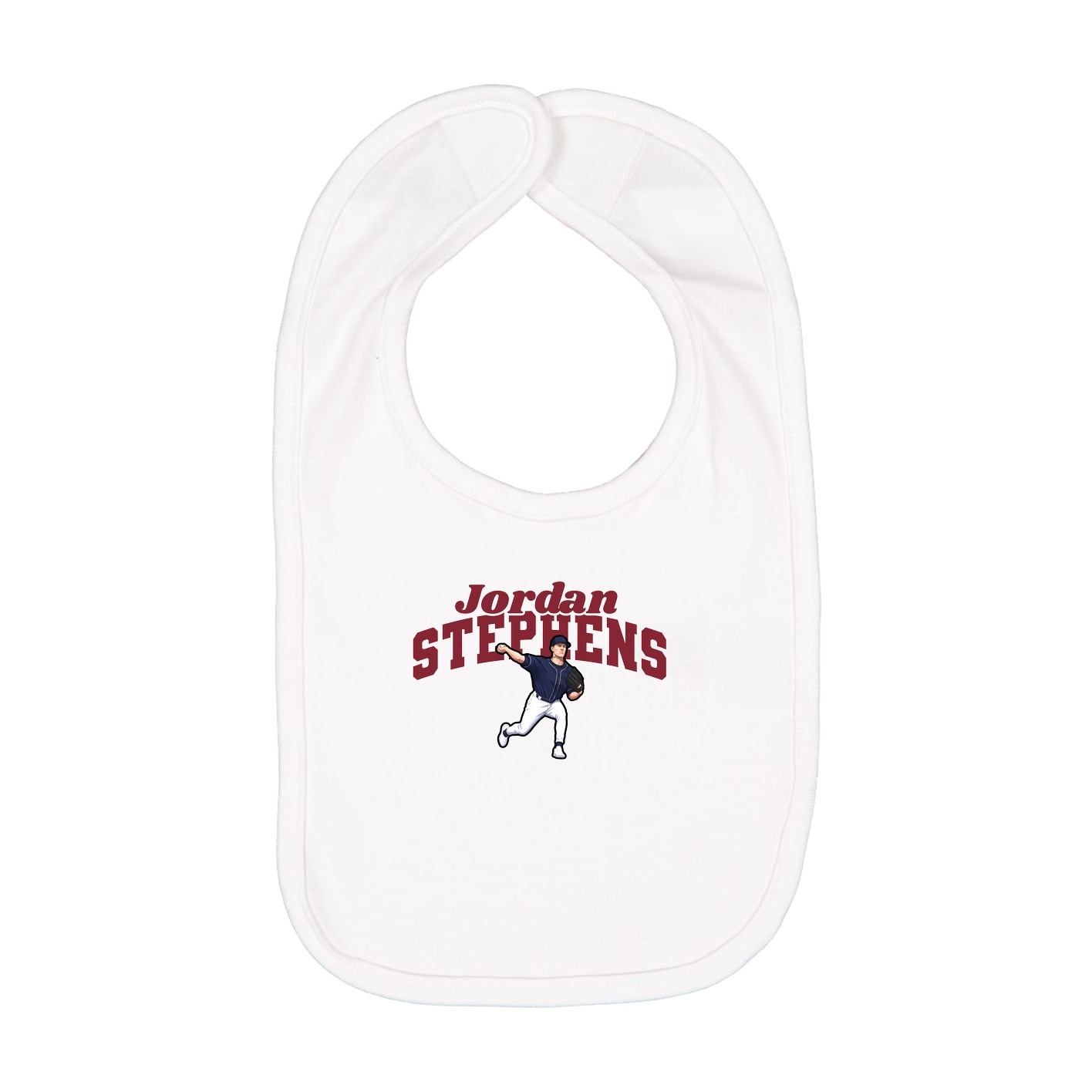 Infant Bib — Signature Arch in White