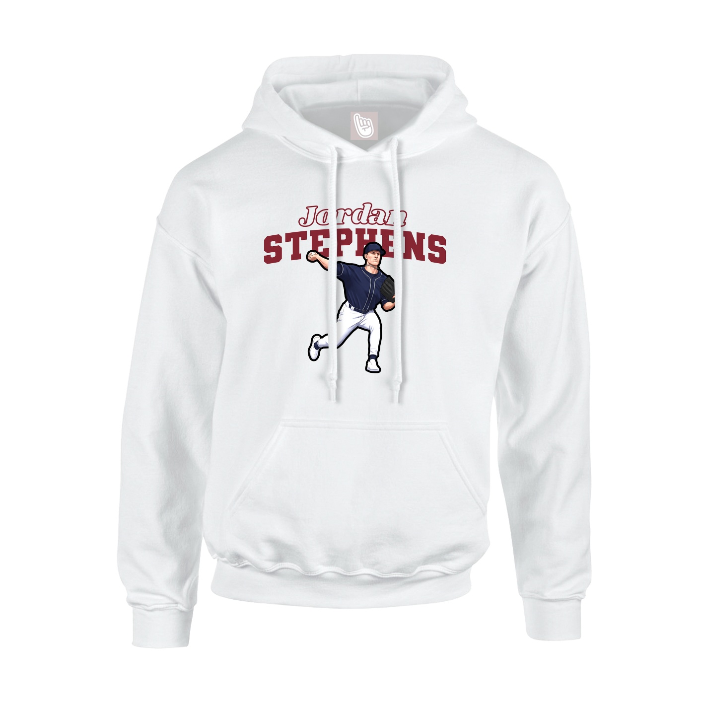 Hoodie — Name Arch in White