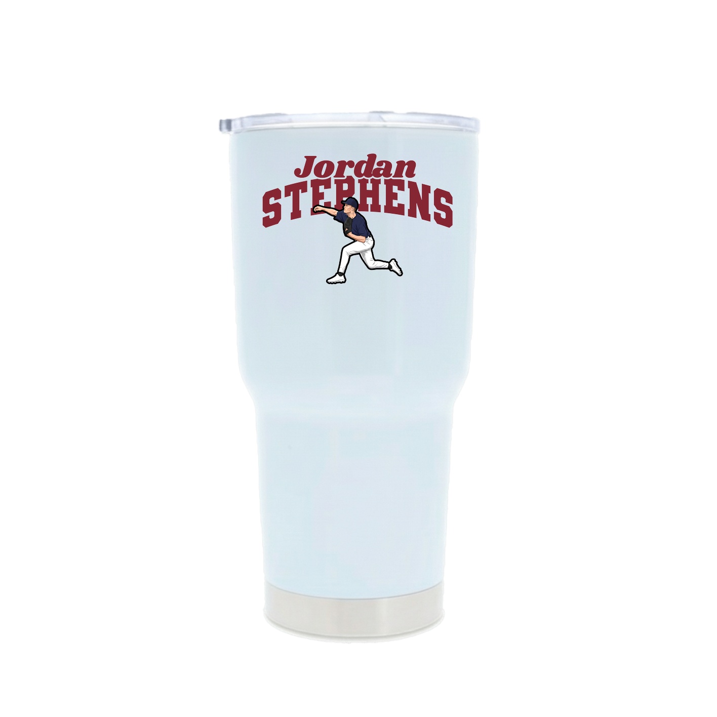 30oz Stainless Steel Tumbler — Signature Arch in White
