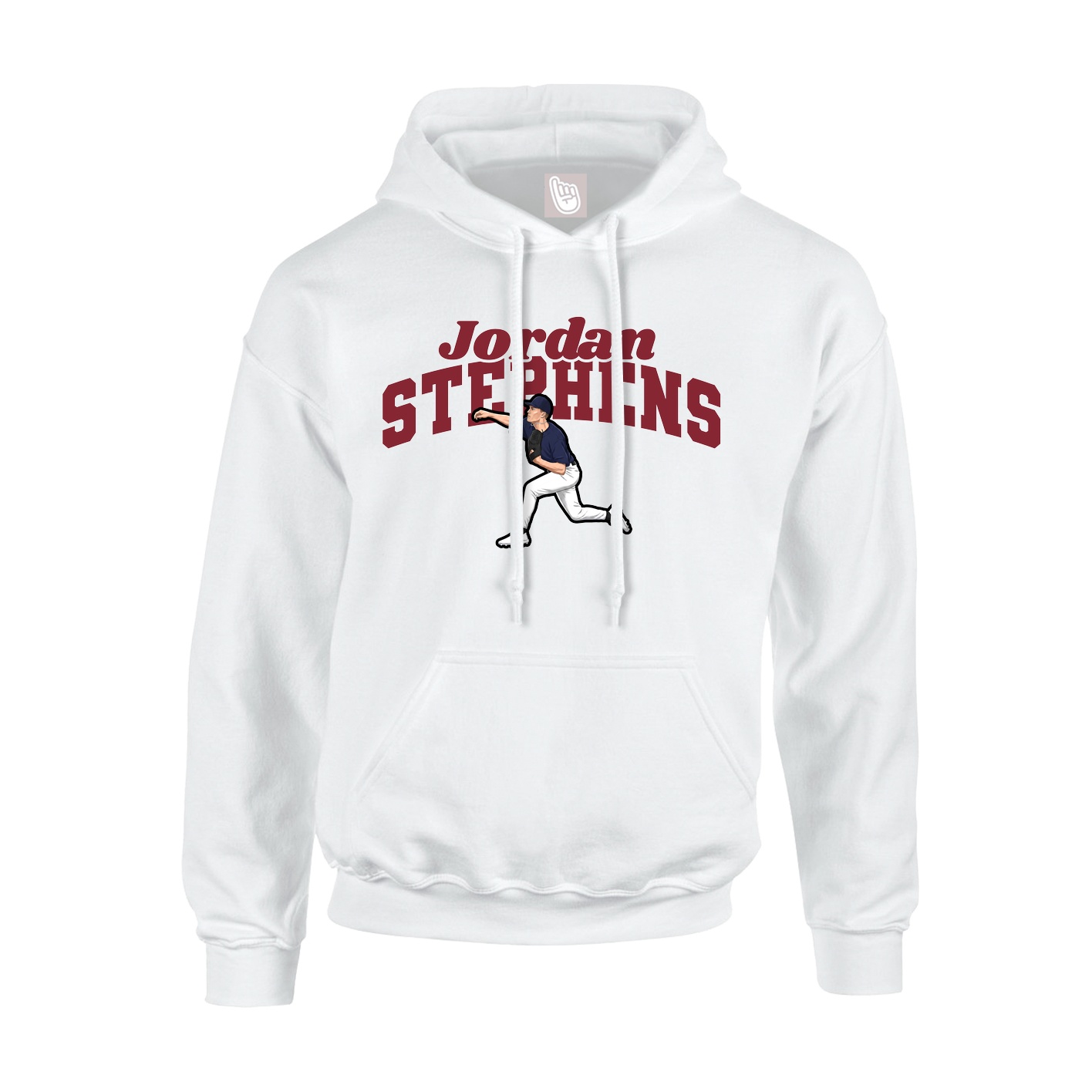 Hoodie — Signature Arch in White