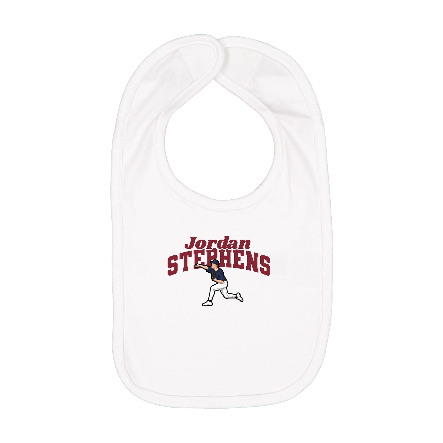Infant Bib — Signature Arch in White