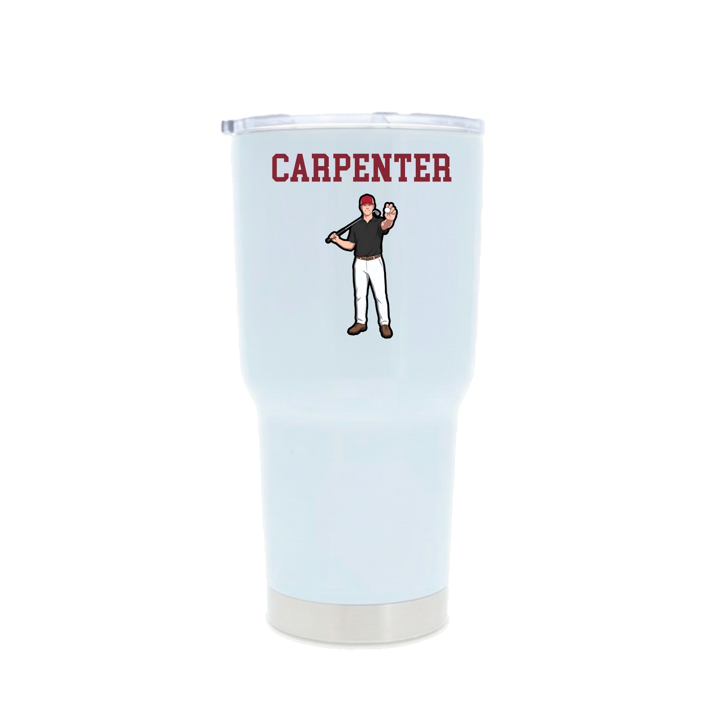 30oz Stainless Steel Tumbler — Shirsey in White