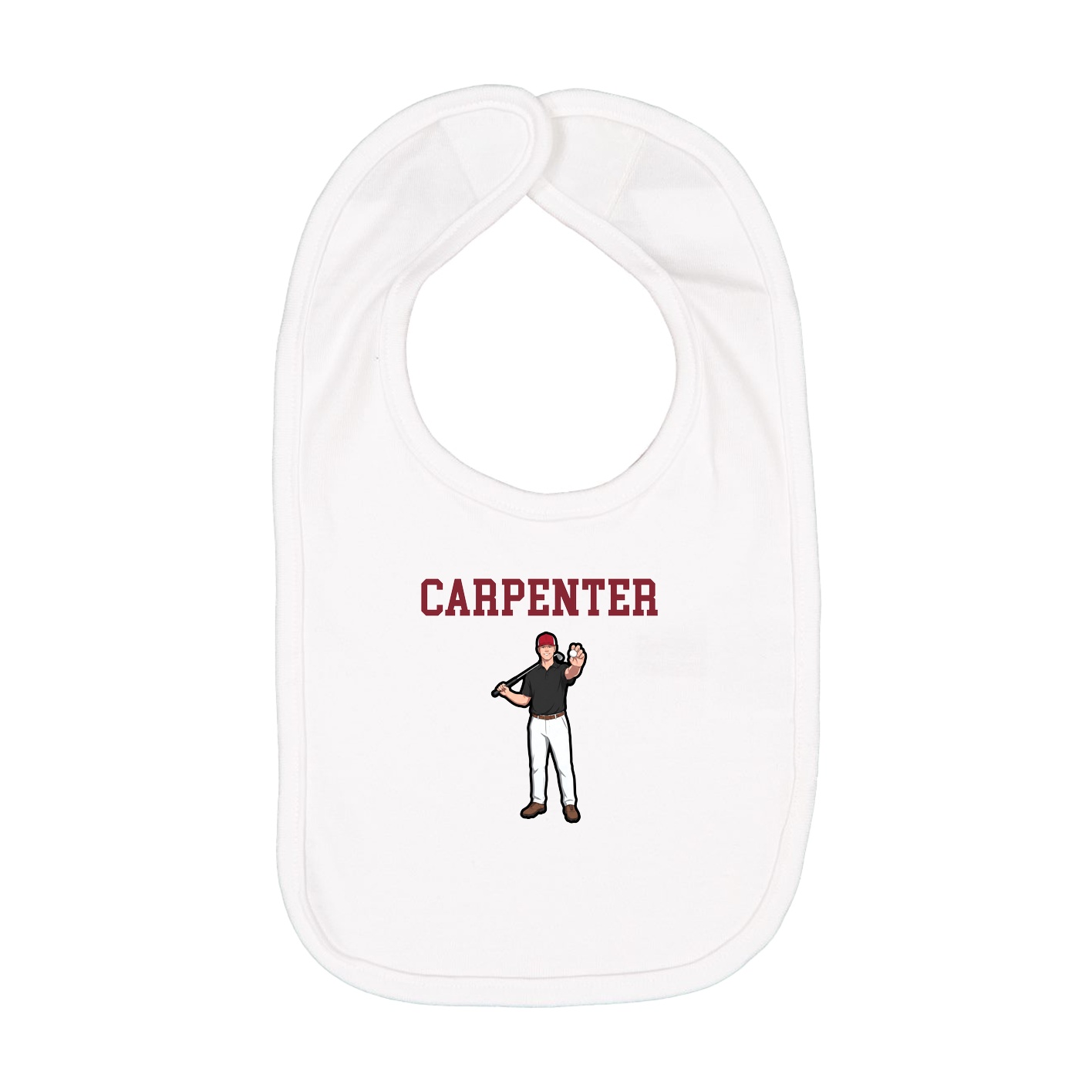 Infant Bib — Shirsey in White