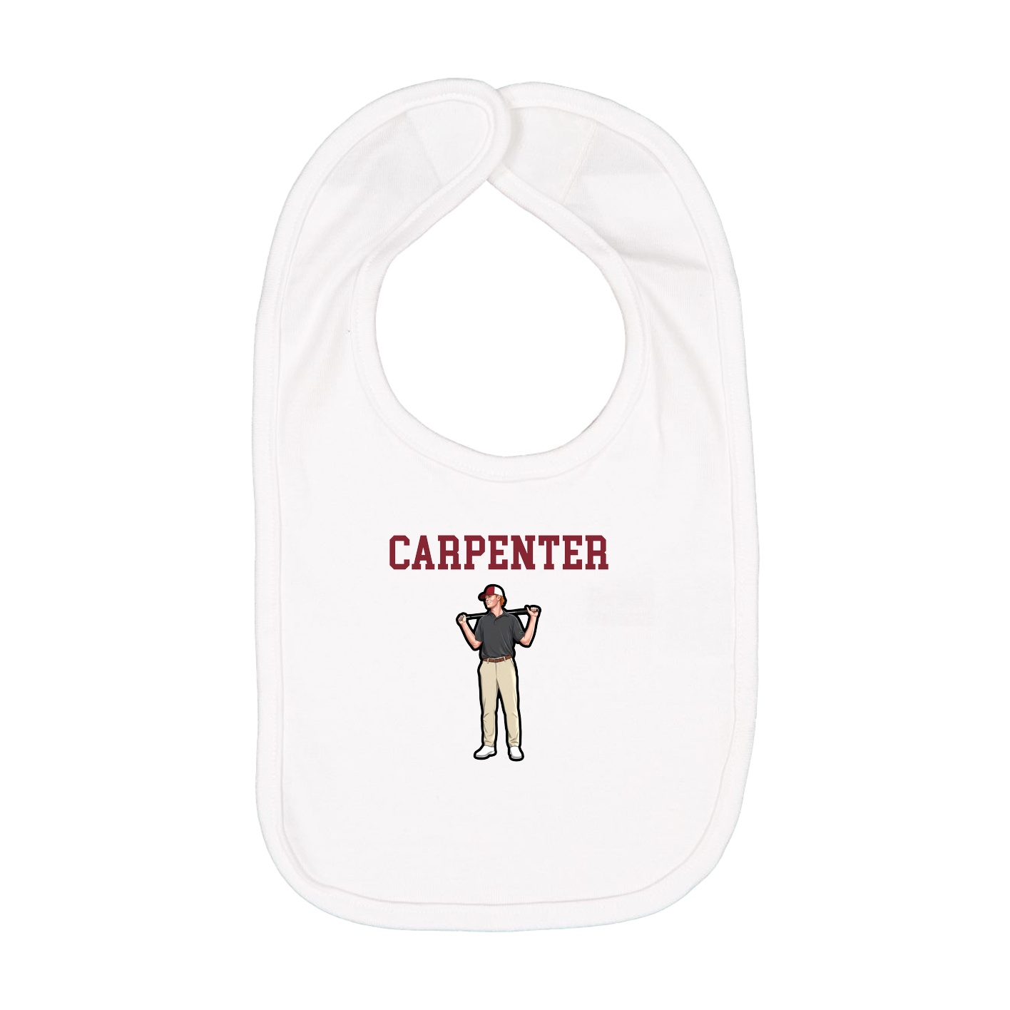Infant Bib — Shirsey in White