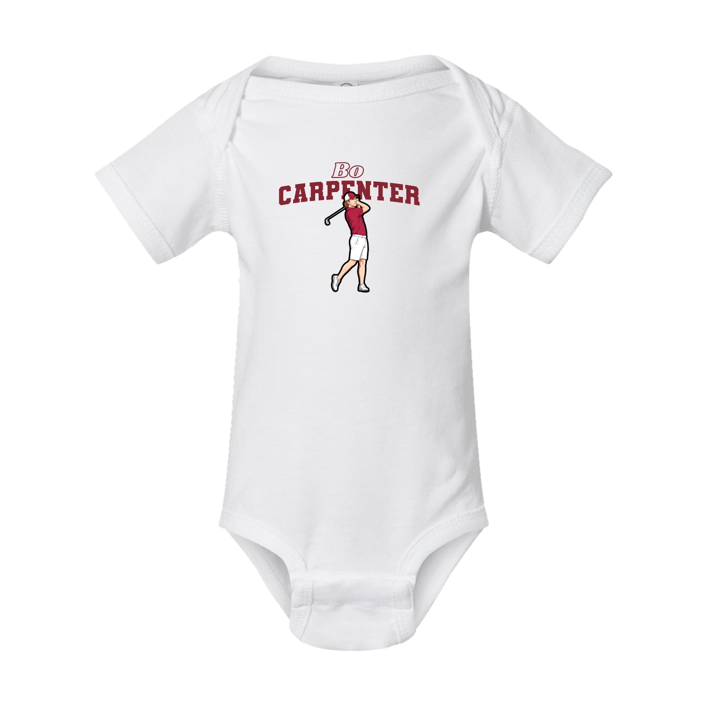 Baby Onesie — Name Arch in White