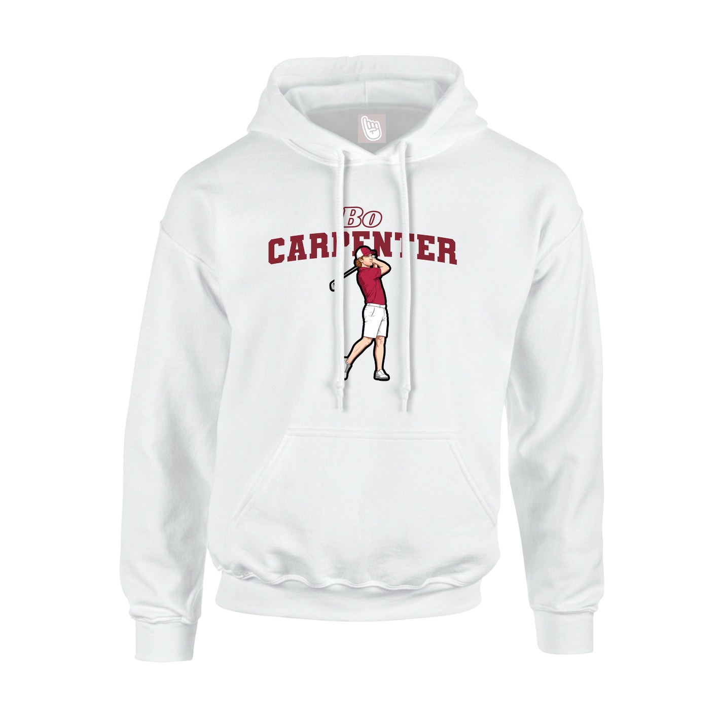 Hoodie — Name Arch in White