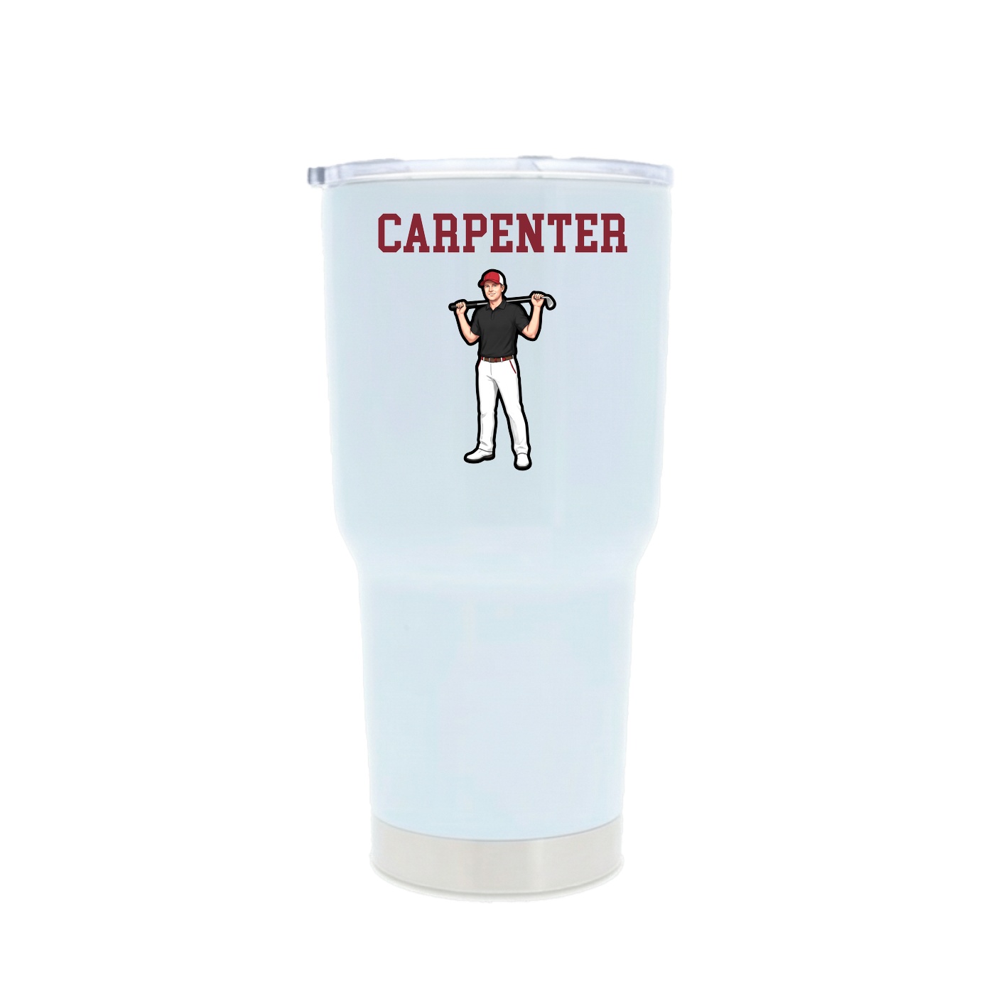 30oz Stainless Steel Tumbler — Shirsey in White