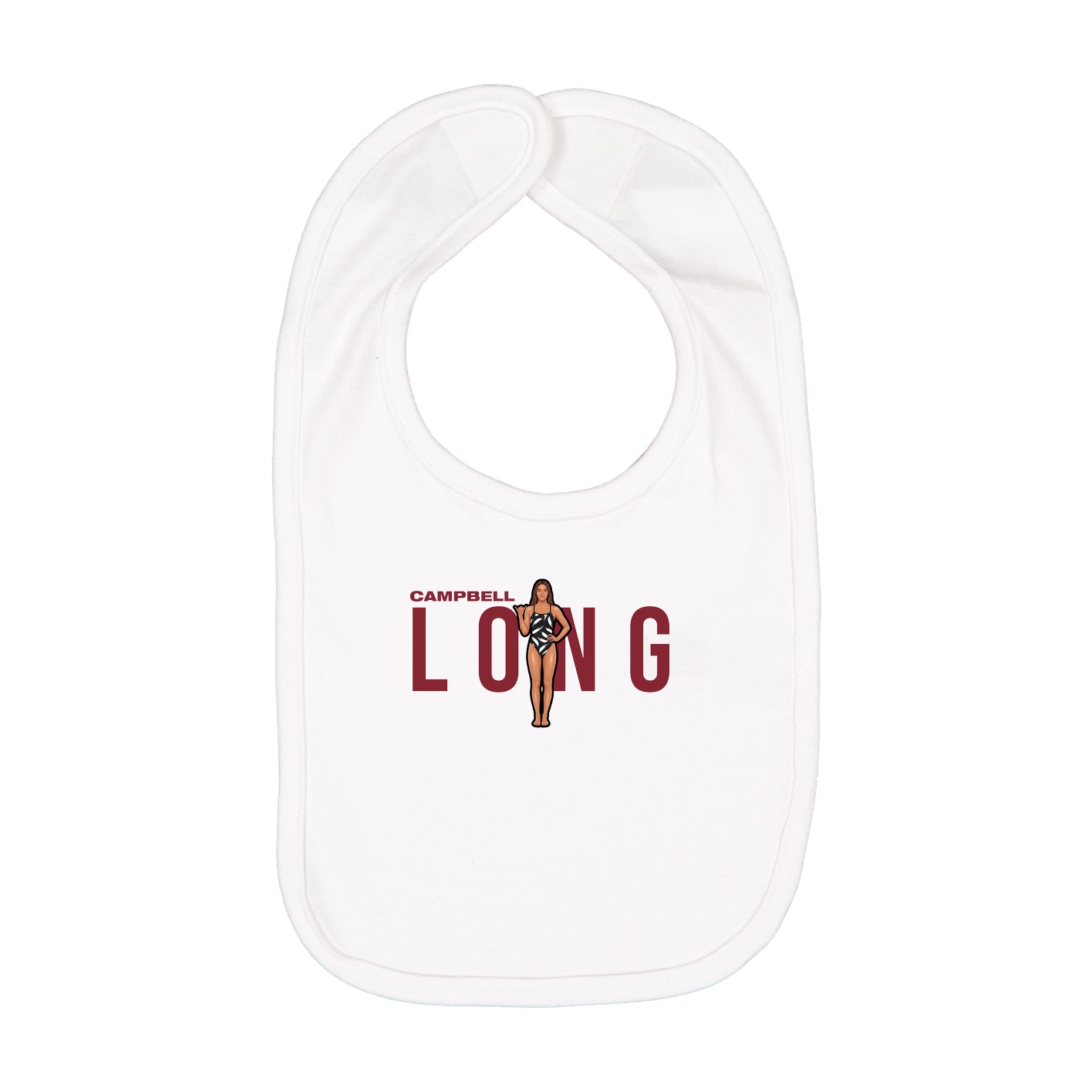 Infant Bib — Player Name in White