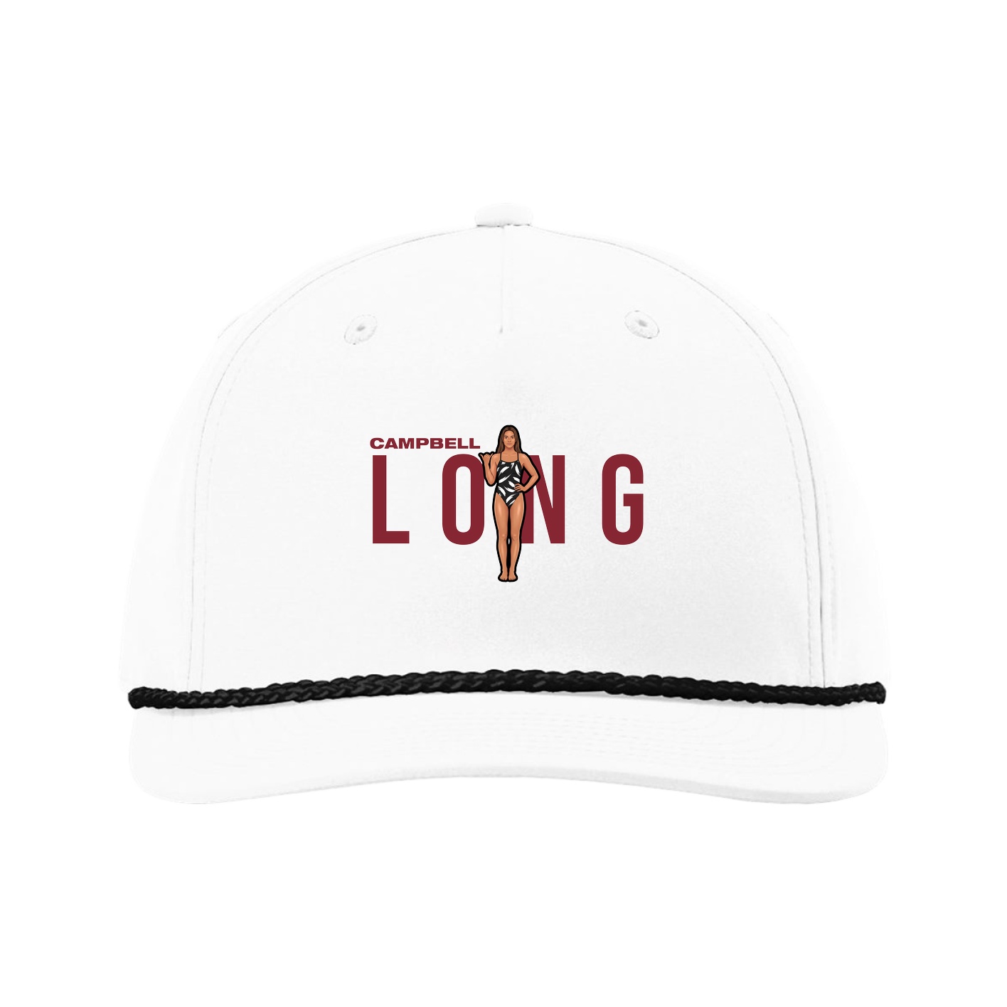 Five-Panel Classic Rope Cap — Player Name in White