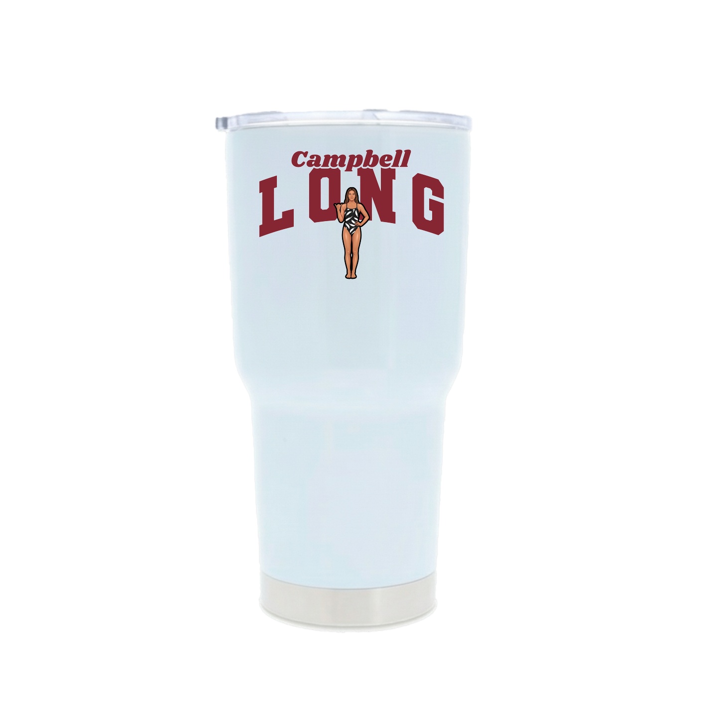 30oz Stainless Steel Tumbler — Signature Arch in White