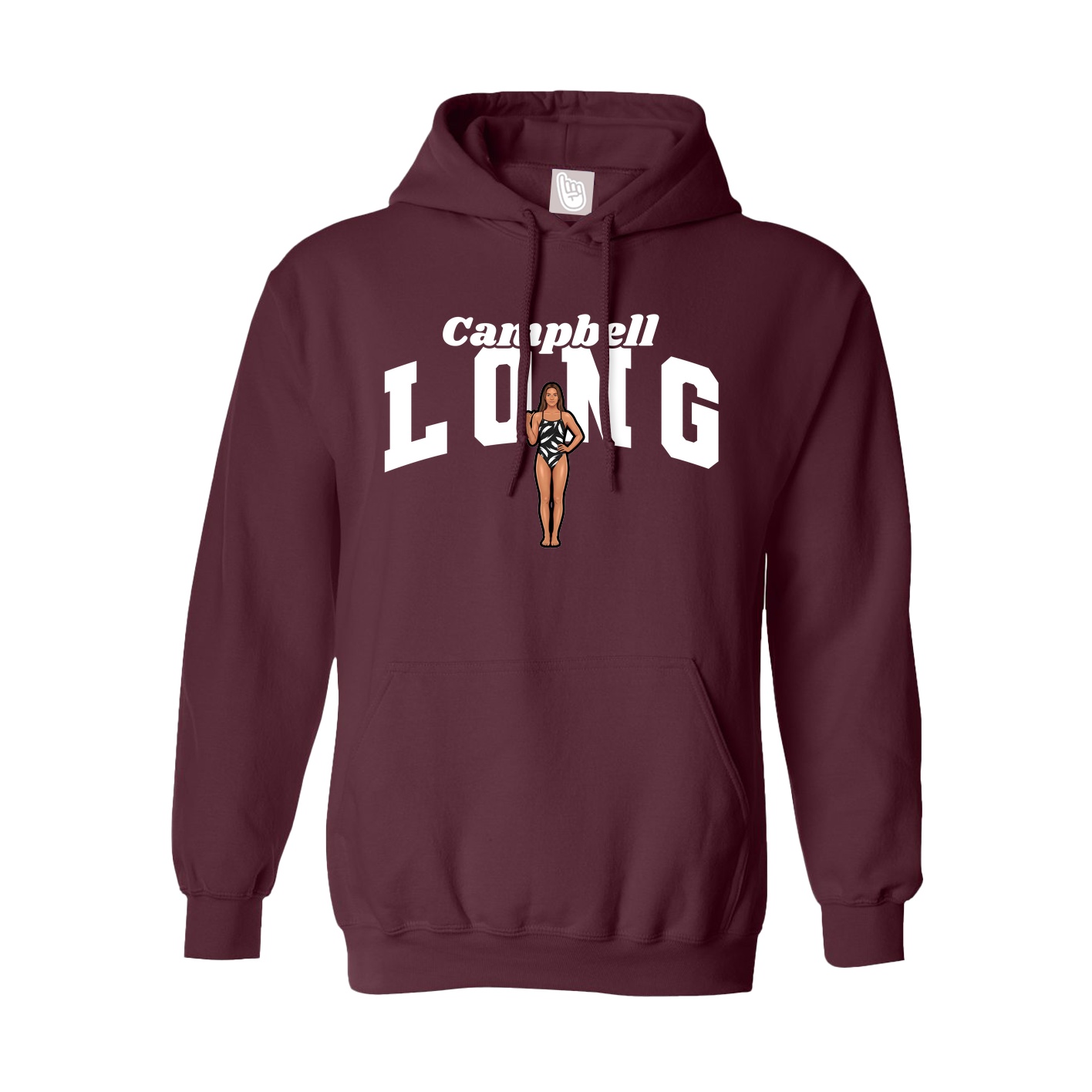 Youth Hoodie — Signature Arch in Maroon