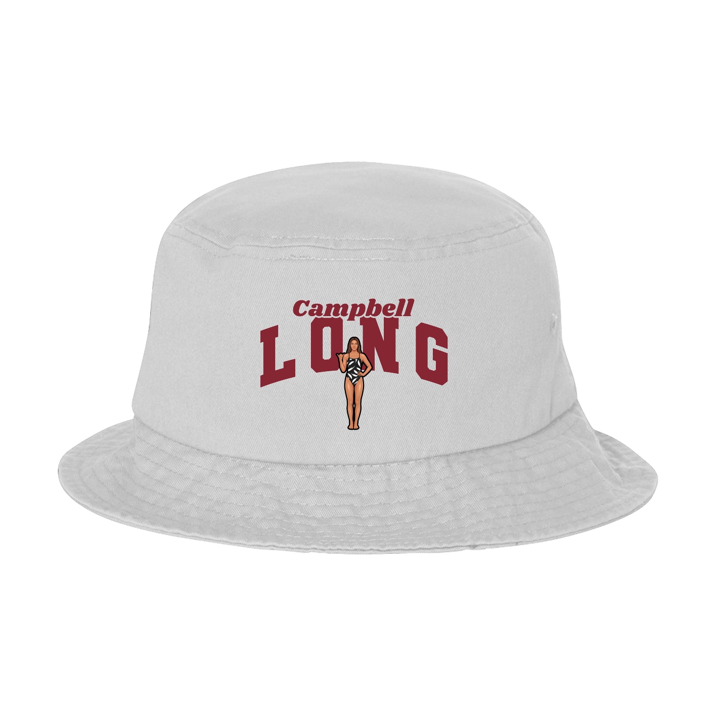 Bucket Cap — Signature Arch in White