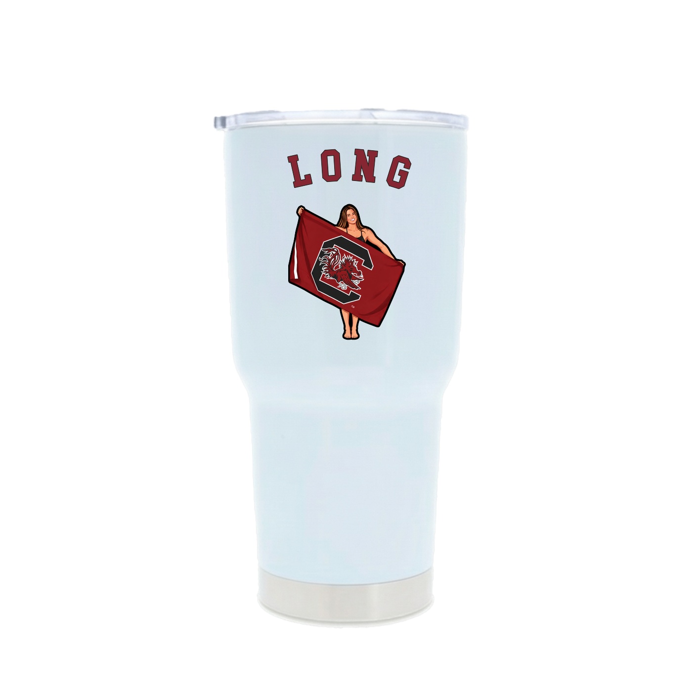 30oz Stainless Steel Tumbler — Shirsey Arch in White