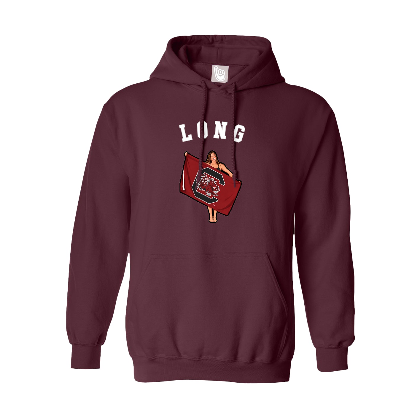 Youth Hoodie — Shirsey Arch in Maroon