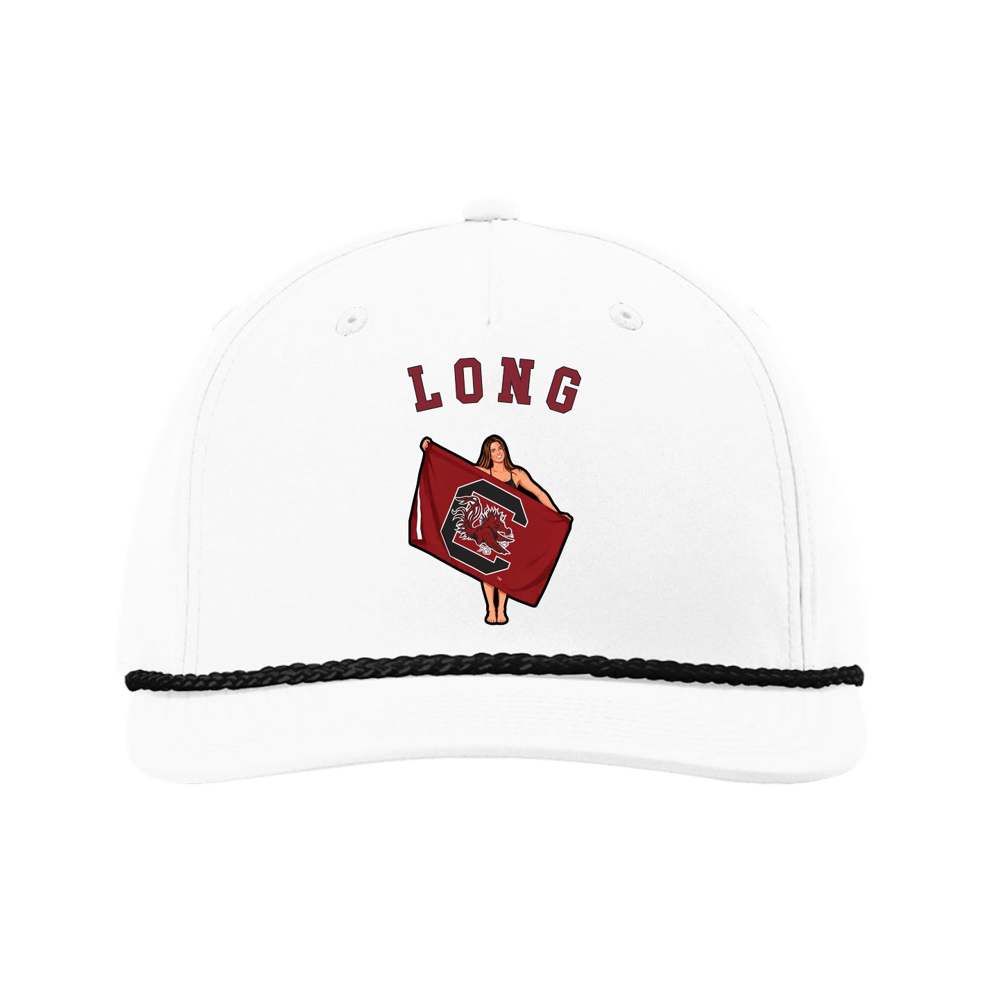 Five-Panel Classic Rope Cap — Shirsey Arch in White