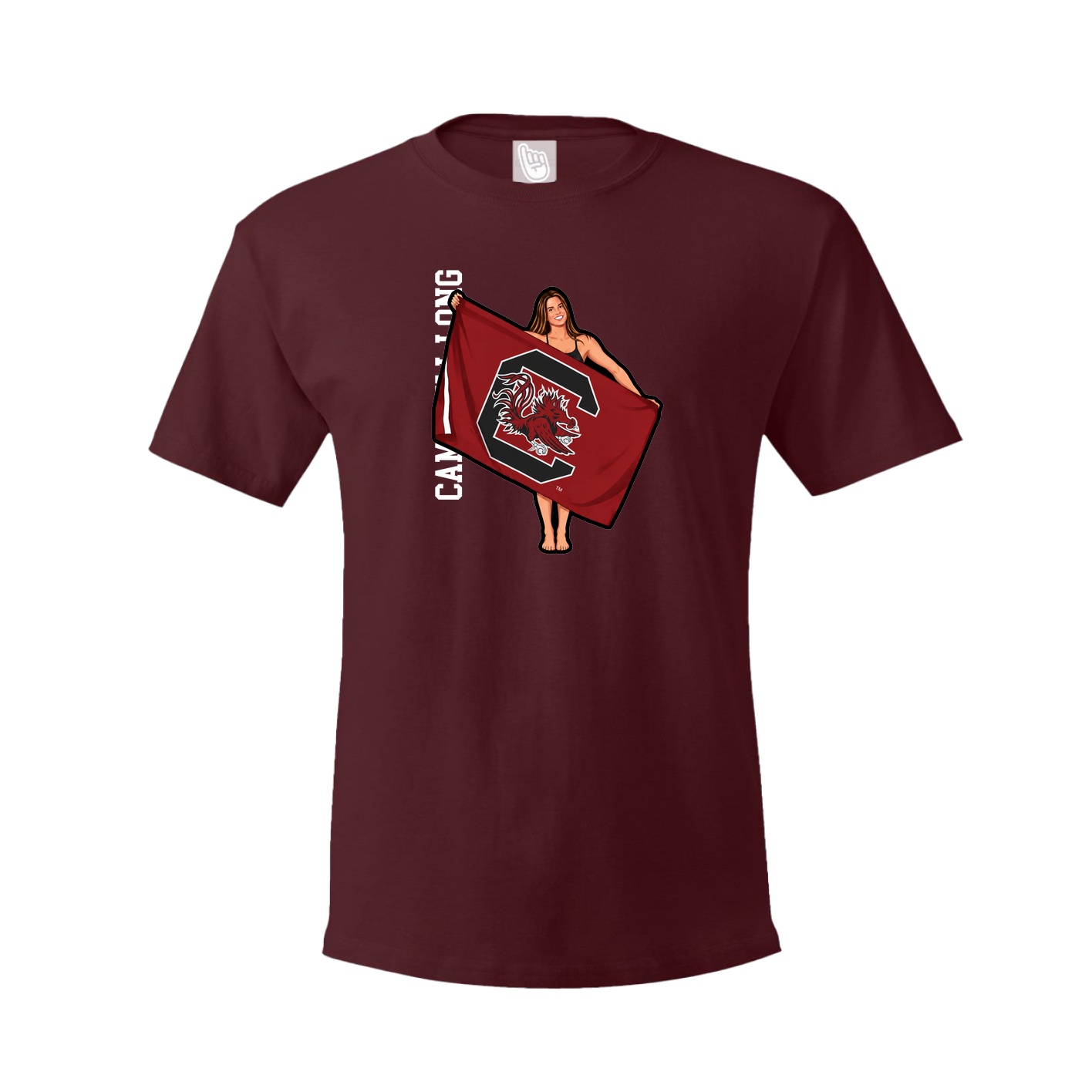 Tee — Name Vertical in Maroon