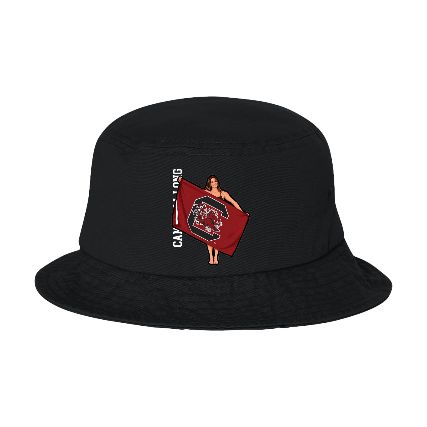 Bucket Cap — Name Vertical in Black