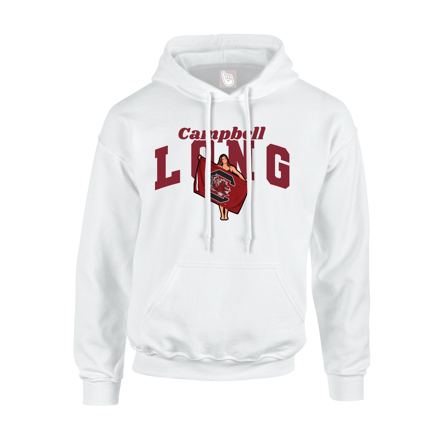 Youth Hoodie — Signature Arch in White