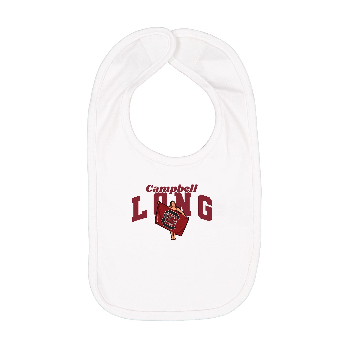 Infant Bib — Signature Arch in White