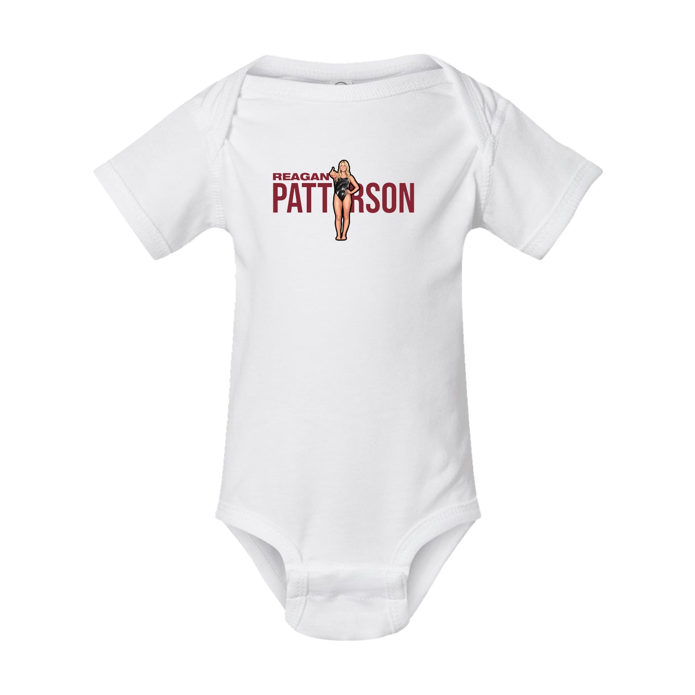 Baby Onesie — Player Name in White