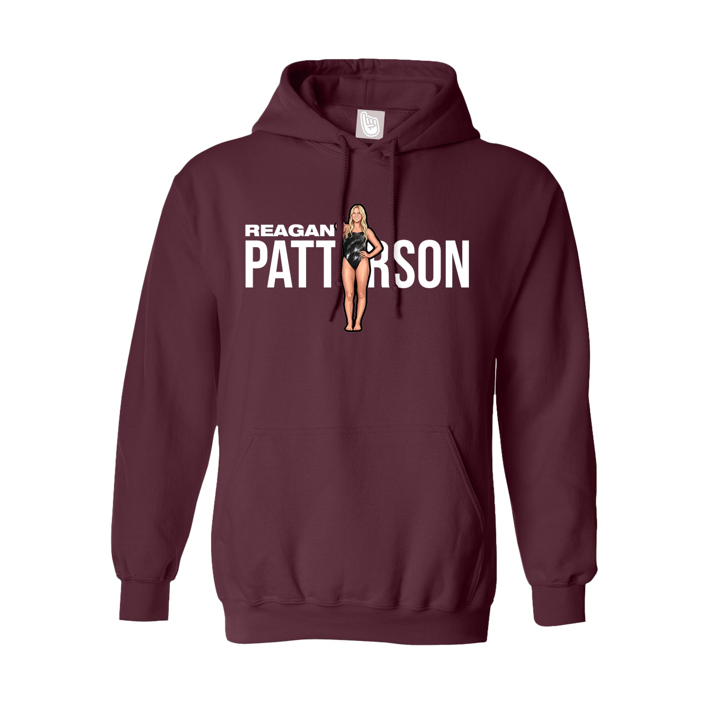 Youth Hoodie — Player Name in Maroon