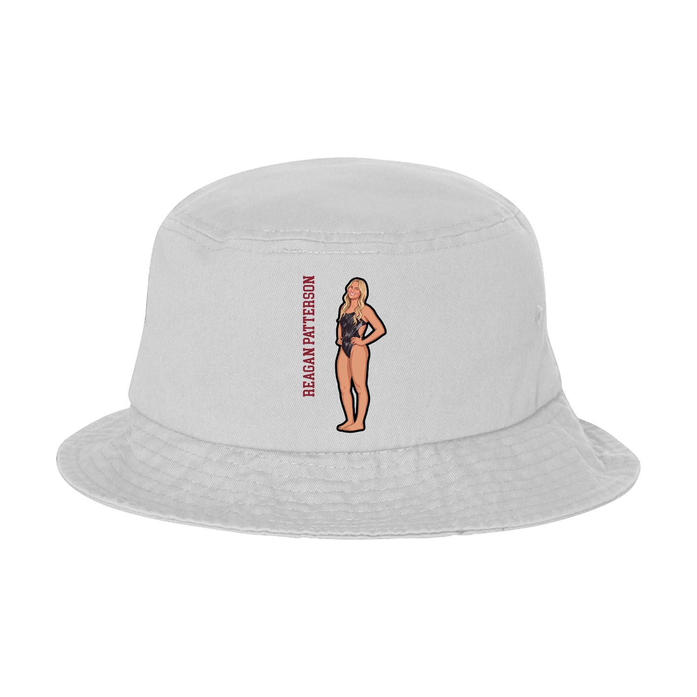 Bucket Cap — Name Vertical in White