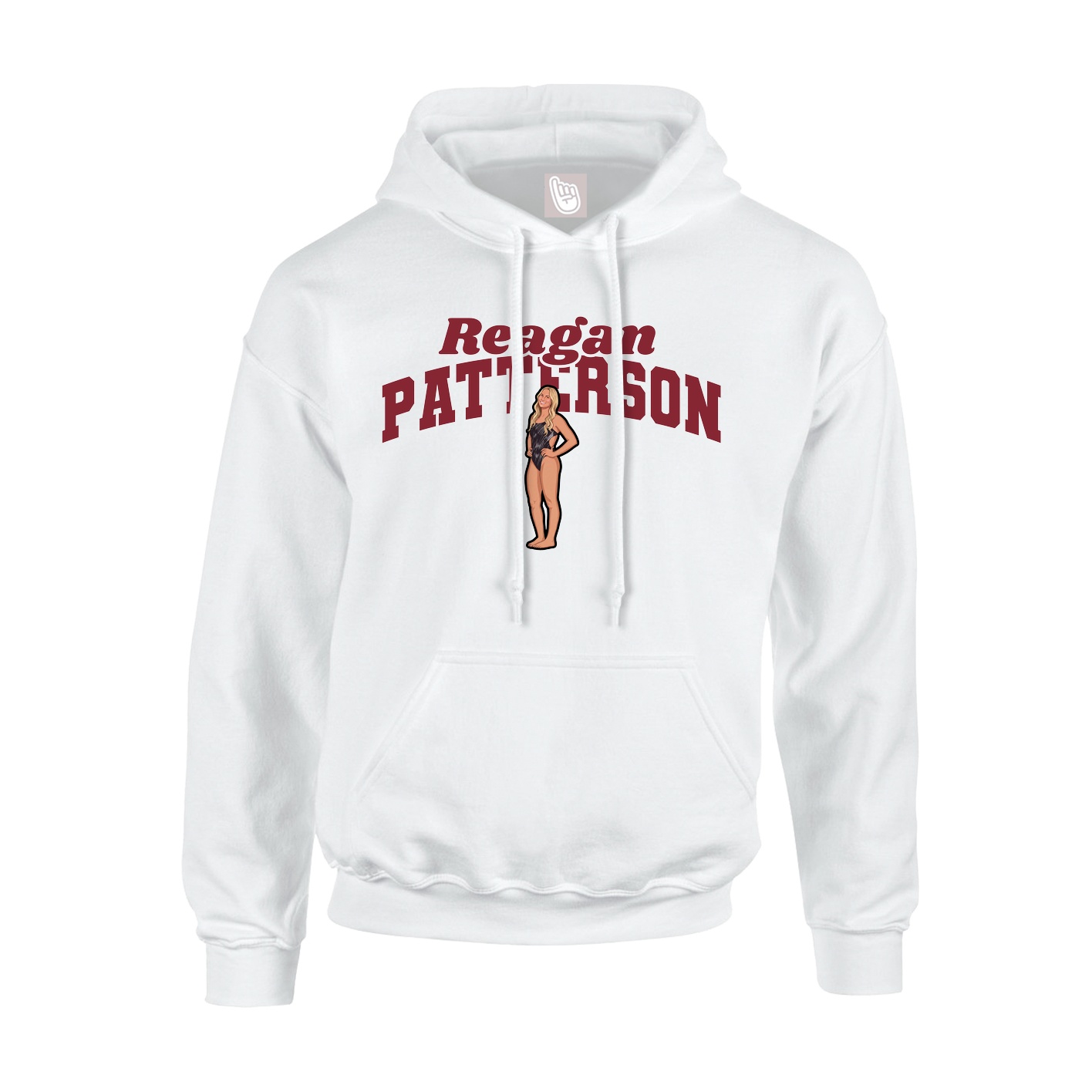 Youth Hoodie — Signature Arch in White