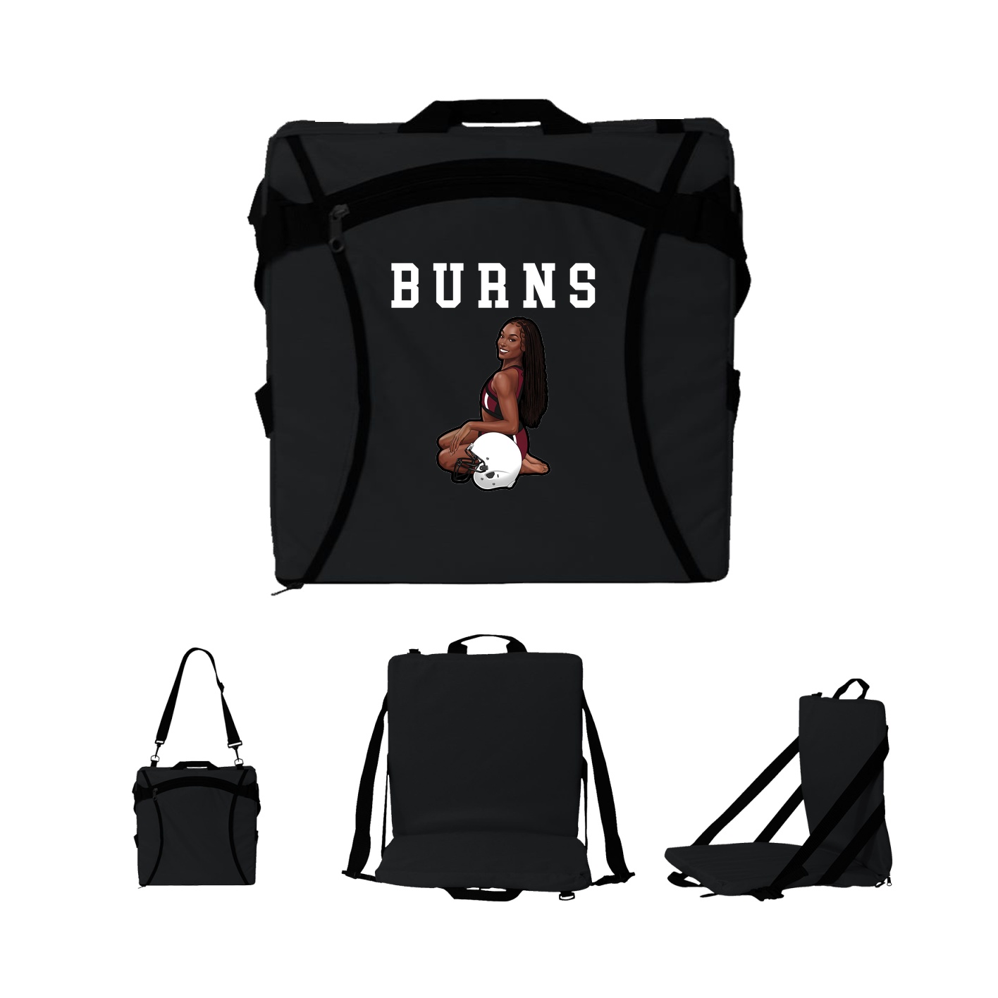 Folding Stadium Seat — Shirsey in Black