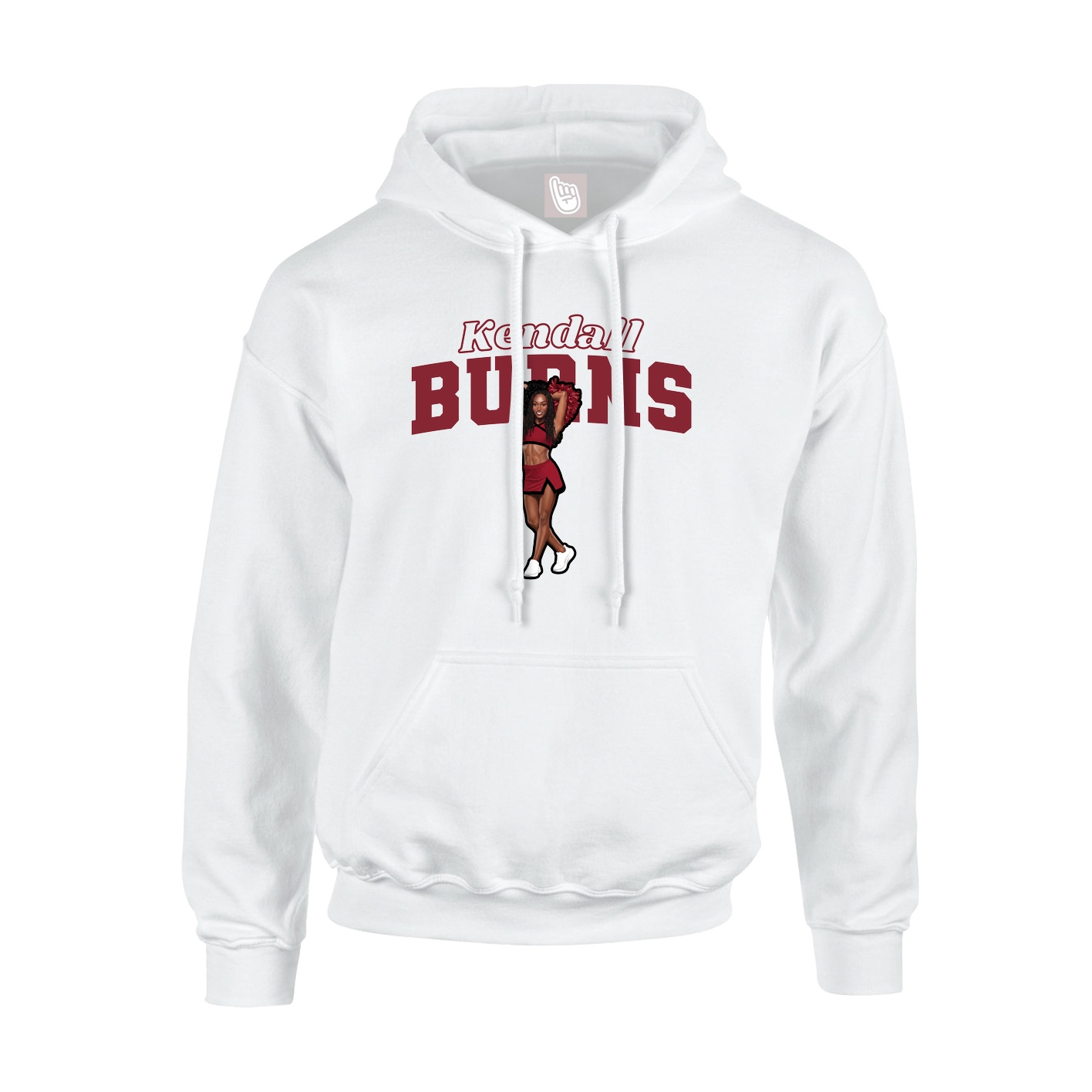 Hoodie — Name Arch in White