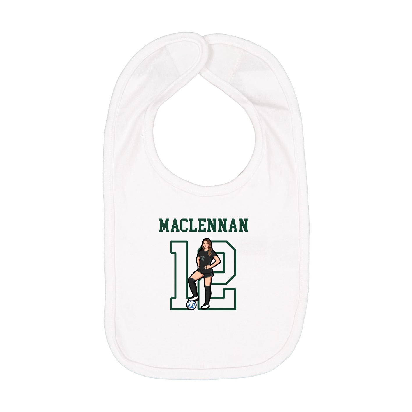 Infant Bib — Shirsey in White