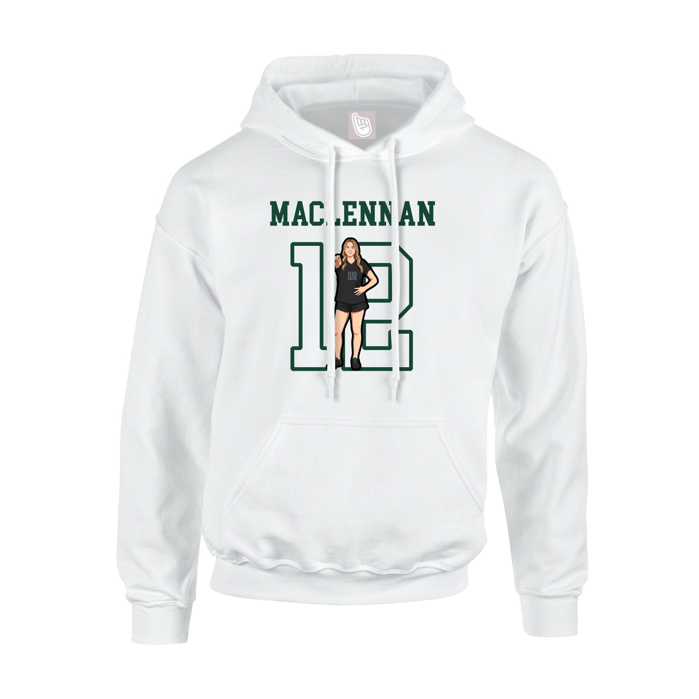 Hoodie — Shirsey in White