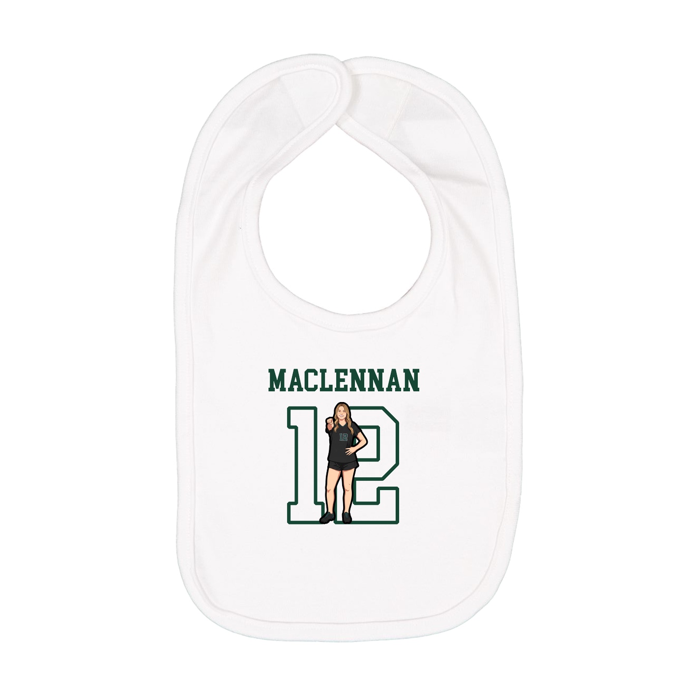 Infant Bib — Shirsey in White