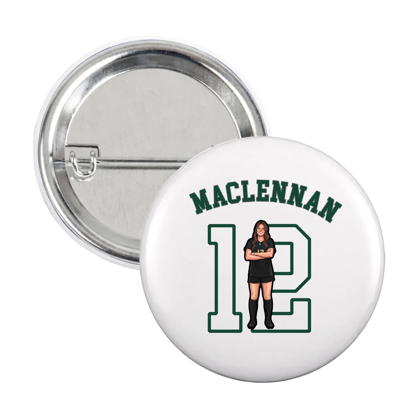 Game Day Button — Shirsey Arch in White