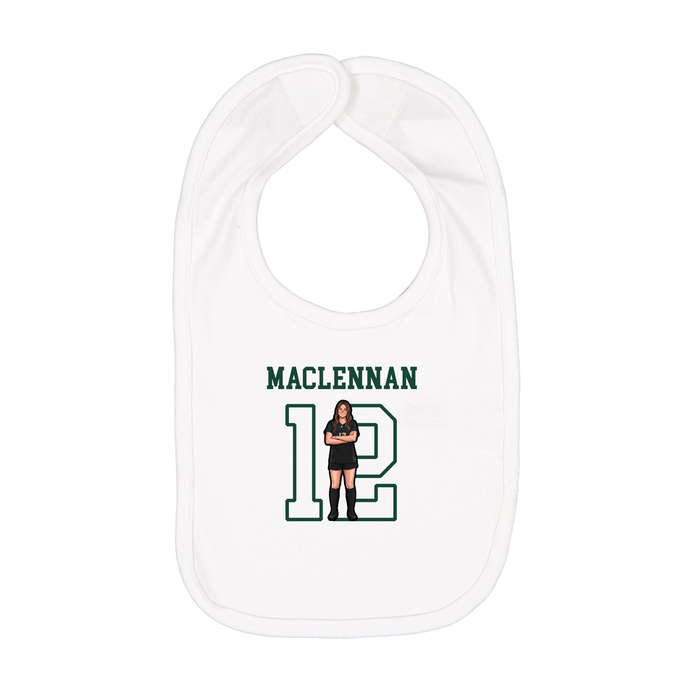 Infant Bib — Shirsey in White