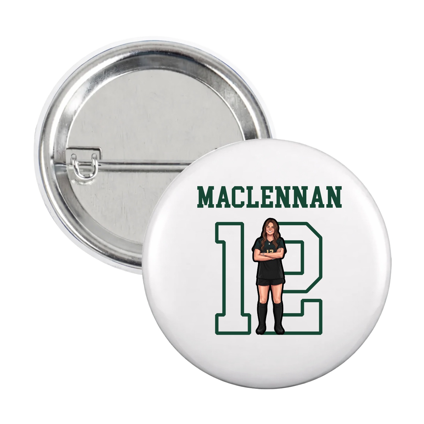 Game Day Button — Shirsey in White